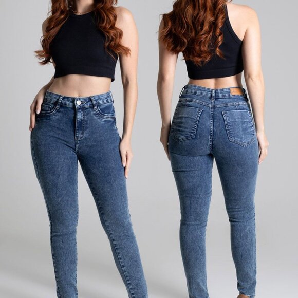 Sawary Women's Cobalt Blue Butt - Lifting Shape - Enhancing Jeans - Picture 6 of 7